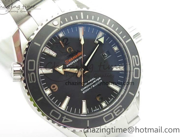0710 Breathable Planet Ocean Pro Ceramic Bezel 45mm OMF 1:1 Best Edition On SS Bracelet A8500 (Black Balance Wheel) 8140